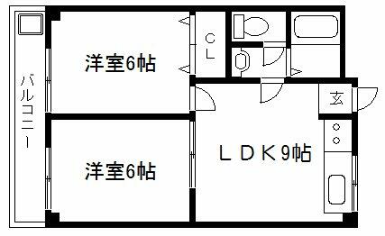 エスカローナ玉田 203｜京都府京都市北区大宮東小野堀町(賃貸マンション2LDK・2階・41.58㎡)の写真 その2