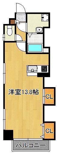 ベーシックビル｜福岡県北九州市小倉北区竪町１丁目(賃貸マンション1R・8階・34.26㎡)の写真 その2