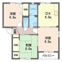 グランシャリオ　Ｄ 00102 ｜ 茨城県ひたちなか市大字東石川（賃貸アパート3DK・1階・59.13㎡） その2