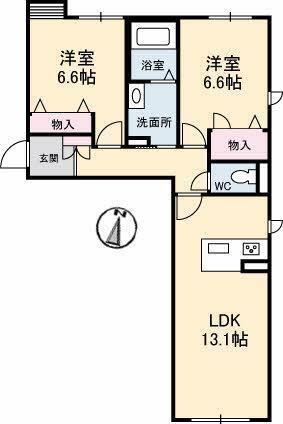 アルフラット河内町｜愛媛県新居浜市河内町(賃貸マンション2LDK・3階・61.96㎡)の写真 その2