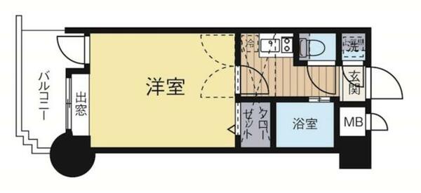 福岡県福岡市中央区大名１丁目(賃貸マンション1K・7階・20.59㎡)の写真 その2