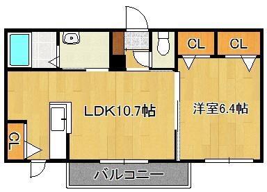 Ｍ．Ｊ．ＳＫＹ　Ｂ棟｜福岡県直方市大字山部(賃貸マンション1LDK・1階・40.85㎡)の写真 その2