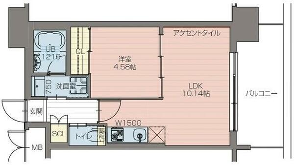 大阪府大阪市西区川口３丁目(賃貸マンション1LDK・2階・35.42㎡)の写真 その2