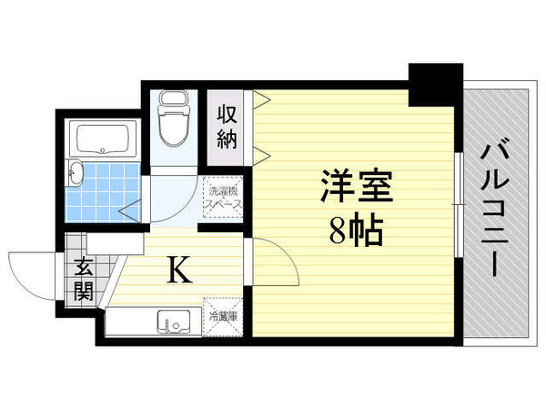 愛知県名古屋市港区港楽２丁目(賃貸マンション1K・2階・24.30㎡)の写真 その2