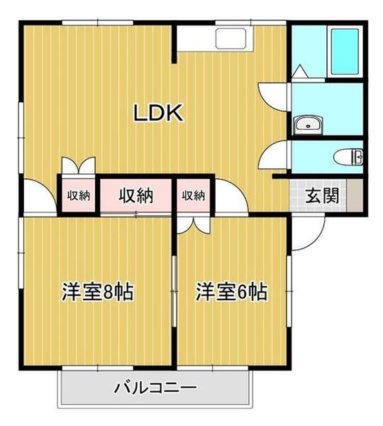 Ｈ・Ｌカワマン 201｜栃木県足利市緑町２丁目(賃貸アパート2LDK・2階・60.33㎡)の写真 その1