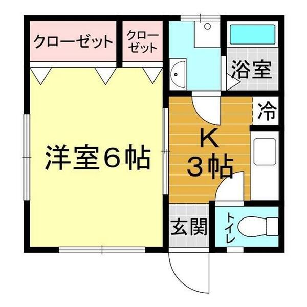 メゾンドマイン 202｜山口県下関市元町(賃貸アパート1K・2階・25.00㎡)の写真 その2