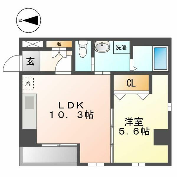 サンエスケーイワタ丸の内 505｜愛知県名古屋市中区丸の内１丁目(賃貸マンション1LDK・5階・38.64㎡)の写真 その2