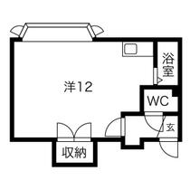 ゴジーラ１５ 201 ｜ 北海道札幌市白石区南郷通２０丁目南（賃貸アパート1R・3階・24.30㎡） その2