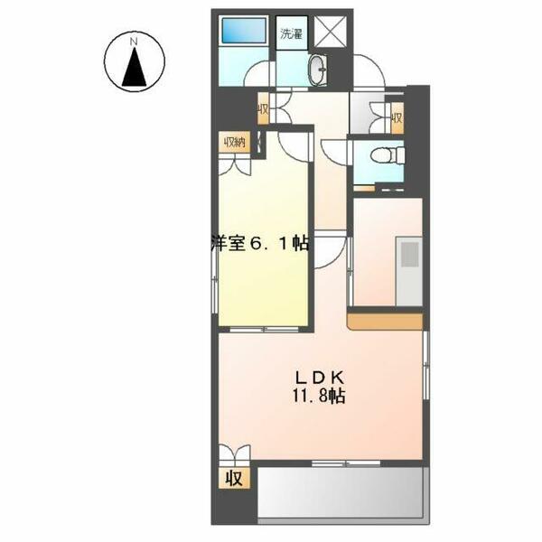 カーサビアンカ（ＣＡＳＡ　ＢＩＡＮＣＡ） 302｜愛知県名古屋市中区新栄１丁目(賃貸マンション1LDK・3階・50.15㎡)の写真 その2