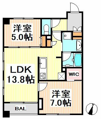 ＧＲＡＮＰＡＳＥＯ明大前（グランパセオメイダイマエ）｜東京都世田谷区松原２丁目(賃貸マンション2LDK・8階・57.26㎡)の写真 その2