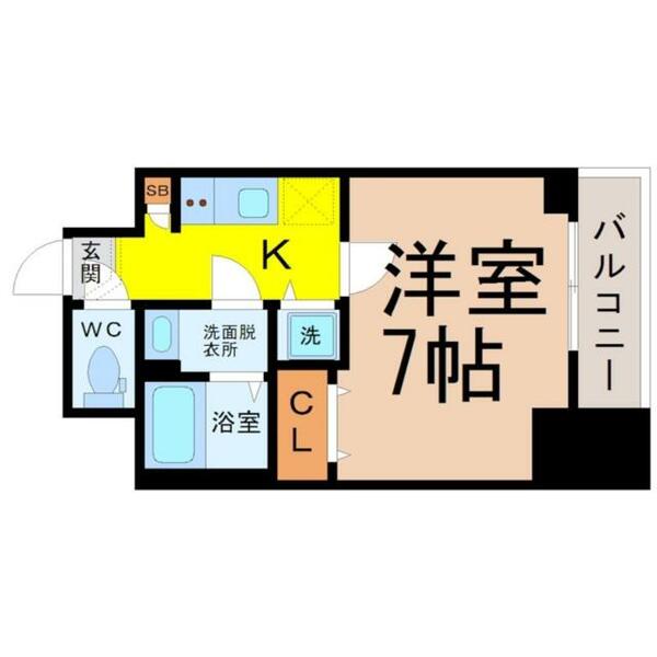 愛知県名古屋市昭和区鶴舞３丁目(賃貸マンション1K・3階・24.57㎡)の写真 その2