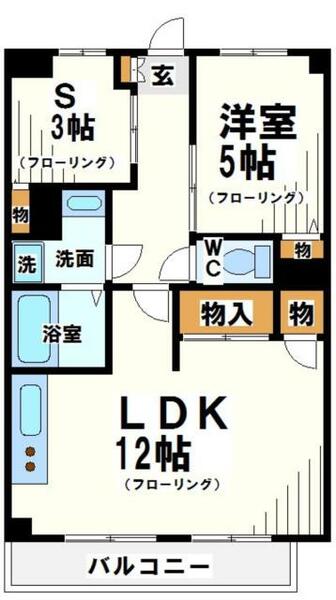 丸玉屋小勝ビル　　当社管理物件　｜東京都府中市白糸台４丁目(賃貸マンション1SLDK・4階・46.75㎡)の写真 その2