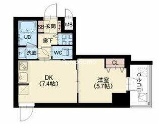 大阪府大阪市西区南堀江２丁目(賃貸マンション1DK・7階・32.67㎡)の写真 その2