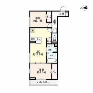 Ｄ－ｒｏｏｍ名駅Ｆ棟 303｜愛知県名古屋市中村区太閤１丁目(賃貸アパート2LDK・3階・54.13㎡)の写真 その2