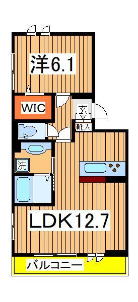 シゴーニュ｜千葉県流山市大字鰭ケ崎(賃貸アパート1LDK・2階・44.62㎡)の写真 その2