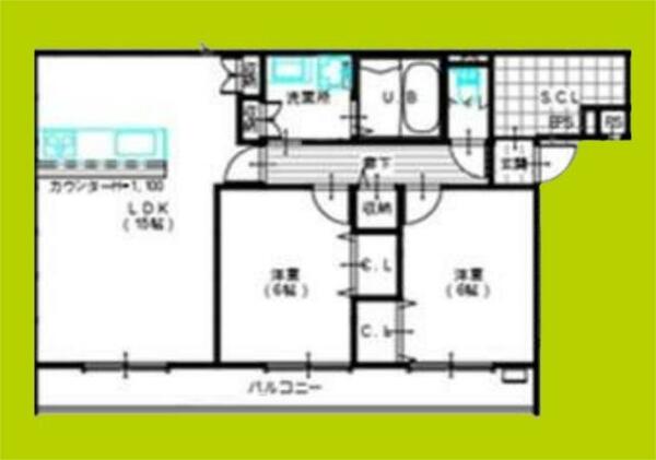 Ｓｔ．Ｐｏｌａｒｉｓ瓢箪山｜大阪府東大阪市下六万寺町３丁目(賃貸アパート2LDK・3階・67.91㎡)の写真 その2