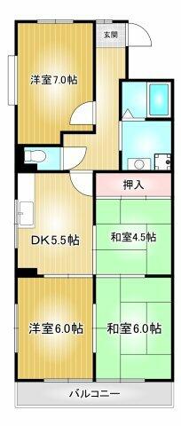 代万ビル｜愛知県名古屋市名東区代万町２丁目(賃貸マンション4DK・1階・62.98㎡)の写真 その2