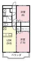 イーストガーデン　リバプール 202 ｜ 神奈川県平塚市横内（賃貸マンション2LDK・2階・54.33㎡） その2