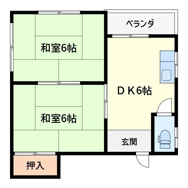 東京都江戸川区西小岩１丁目(賃貸アパート2DK・2階・35.00㎡)の写真 その2
