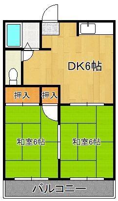 パークサイド下到津｜福岡県北九州市小倉北区下到津３丁目(賃貸アパート2DK・1階・35.00㎡)の写真 その3