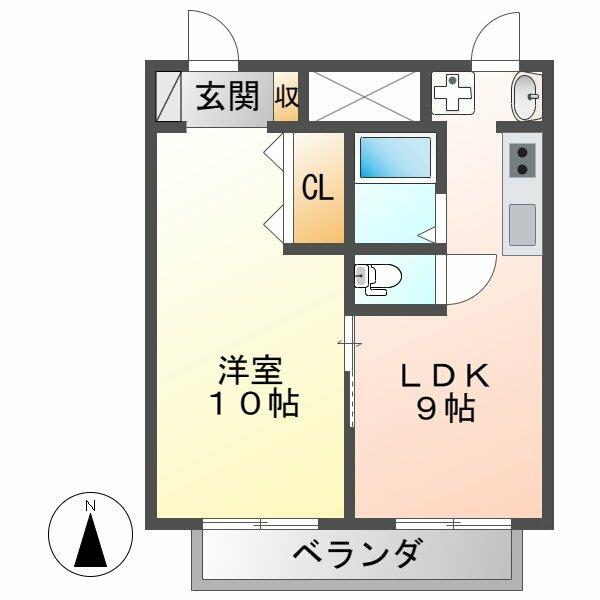 フォレスト１８ 308｜岐阜県岐阜市洞(賃貸マンション1LDK・3階・40.26㎡)の写真 その2