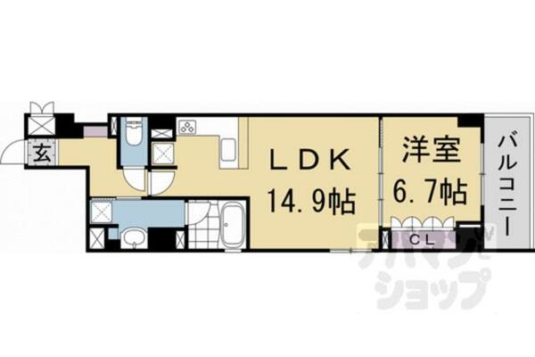 京都府京都市上京区東堀川通中立売下る一町目(賃貸マンション1LDK・2階・54.81㎡)の写真 その2