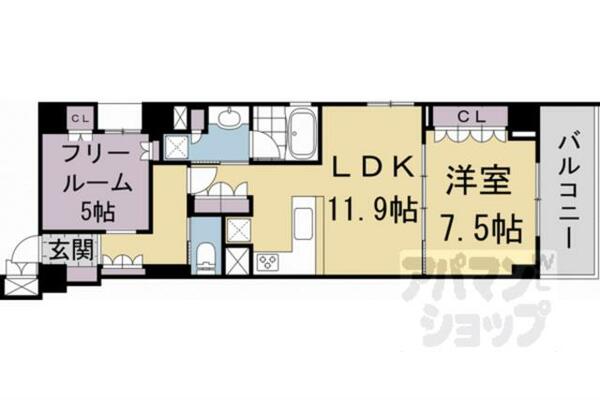 京都府京都市上京区東堀川通中立売下る一町目(賃貸マンション1SLDK・2階・60.90㎡)の写真 その2