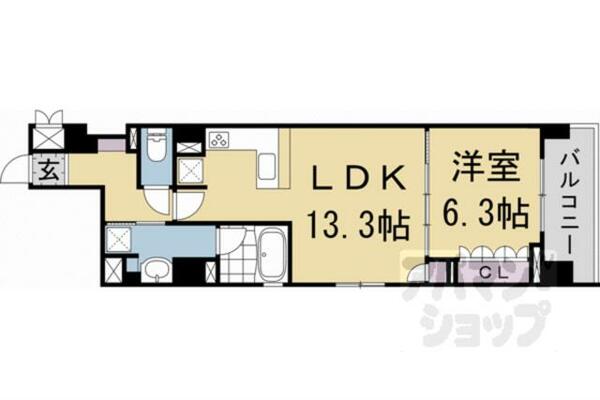 京都府京都市上京区東堀川通中立売下る一町目(賃貸マンション1LDK・4階・51.45㎡)の写真 その2