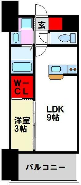 福岡県筑紫野市二日市中央６丁目(賃貸マンション1LDK・10階・30.78㎡)の写真 その2