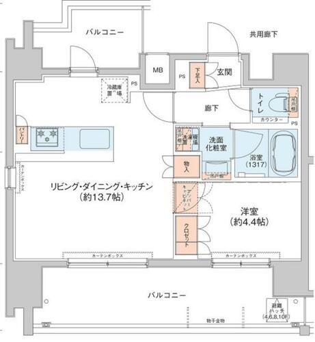 同じ建物の物件間取り写真 - ID:213102409395