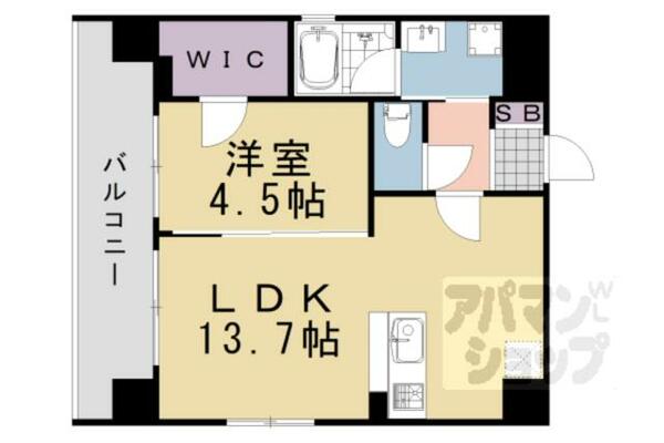 ベラジオ雅び京都河原町 601｜京都府京都市下京区麩屋町通五条上る下鱗形町(賃貸マンション1LDK・6階・42.50㎡)の写真 その2