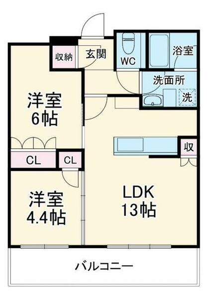 ＴＨＥ　ＹＯＫＯＨＡＭＡ　ＦＲＯＮＴ　ＴＯＷＥＲ 2806｜神奈川県横浜市神奈川区鶴屋町１丁目(賃貸マンション2LDK・28階・55.48㎡)の写真 その2