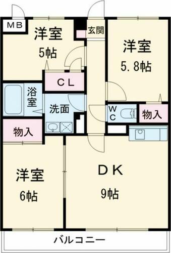 同じ建物の物件間取り写真 - ID:212042877437