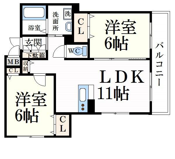 ＢＥＲＥＯ高浜町｜兵庫県姫路市広畑区高浜町３丁目(賃貸マンション2LDK・1階・58.00㎡)の写真 その2