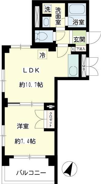 ルート山手 00505｜神奈川県横浜市中区石川町１丁目(賃貸マンション1LDK・5階・42.59㎡)の写真 その2