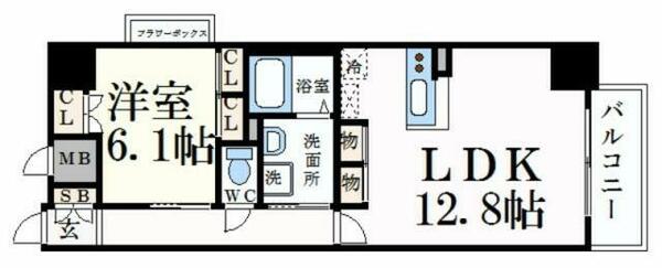 キャッスルコート博労町｜兵庫県姫路市博労町(賃貸マンション1LDK・4階・52.34㎡)の写真 その2