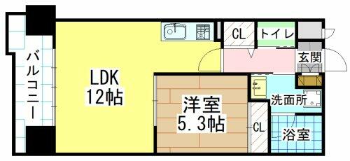 福岡県北九州市小倉北区馬借３丁目(賃貸マンション1LDK・3階・40.50㎡)の写真 その2