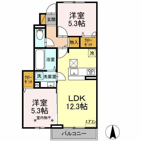 同じ建物の物件間取り写真 - ID:212042508716