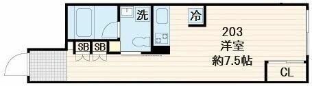 Ｆｕｌｌｅａ世田谷ＩＩＩ 203｜東京都世田谷区世田谷１丁目(賃貸マンション1R・2階・26.64㎡)の写真 その2