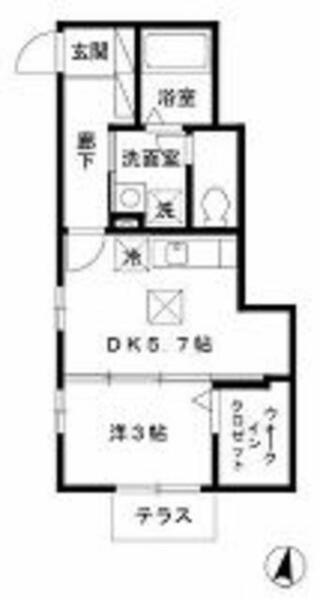 神奈川県横浜市都筑区荏田南４丁目(賃貸アパート1DK・1階・28.56㎡)の写真 その2