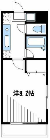 神奈川県大和市中央林間２丁目(賃貸マンション1K・2階・25.60㎡)の写真 その2