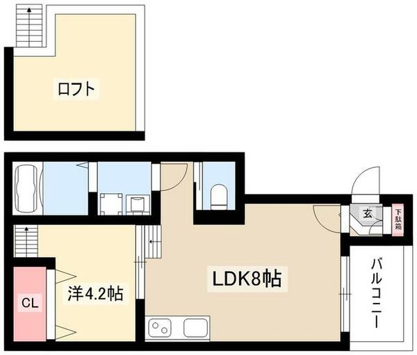 オリエンタル清水 101｜愛知県名古屋市北区清水５丁目(賃貸アパート1LDK・1階・30.03㎡)の写真 その2