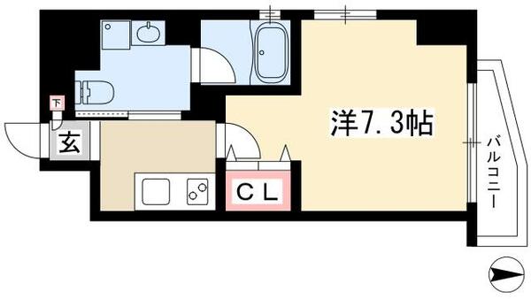 カレント今池 604｜愛知県名古屋市千種区仲田２丁目(賃貸マンション1K・6階・24.32㎡)の写真 その2