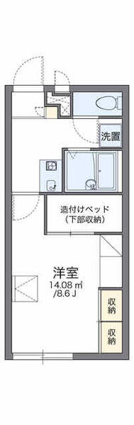 レオパレスＴＵＢＡＳＡ 201｜千葉県東金市南上宿(賃貸アパート1K・2階・23.18㎡)の写真 その2