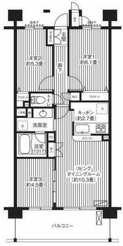 同じ建物の物件間取り写真 - ID:214055272617