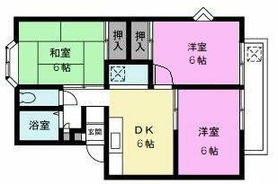 越谷ハイツＢ 301｜埼玉県越谷市東越谷２丁目(賃貸アパート3DK・3階・48.86㎡)の写真 その2