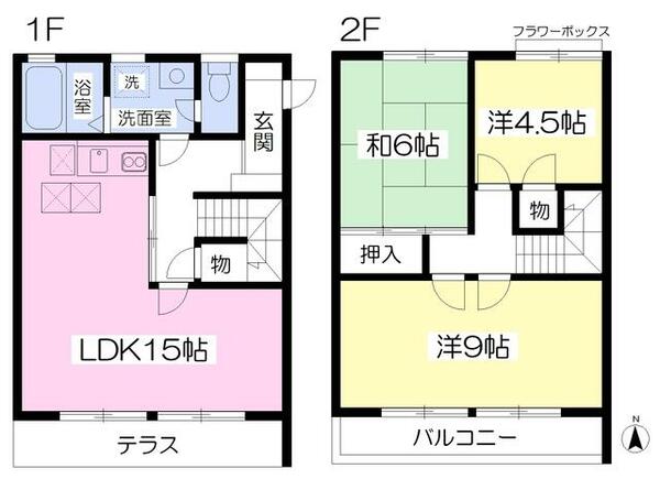 千葉県千葉市緑区土気町(賃貸テラスハウス3LDK・--・80.15㎡)の写真 その2