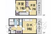 京都市山科区安朱馬場ノ西町 3階建 新築のイメージ