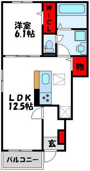 レジデンシア 101｜福岡県遠賀郡水巻町杁２丁目(賃貸アパート1LDK・1階・44.70㎡)の写真 その2