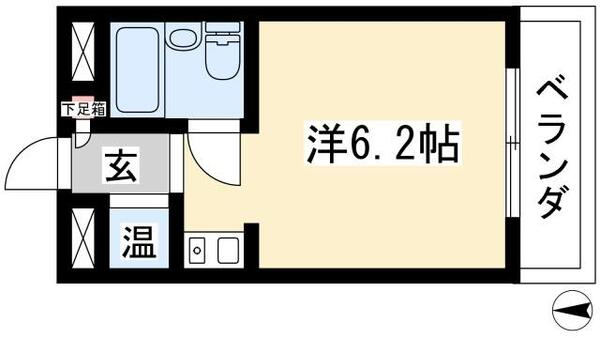 プレスイン第二金山 4D｜愛知県名古屋市熱田区新尾頭１丁目(賃貸マンション1R・4階・17.85㎡)の写真 その2